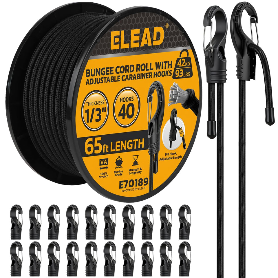 ELEAD bungee roll with 40 adjustable hooks enabling flexible cargo securing.