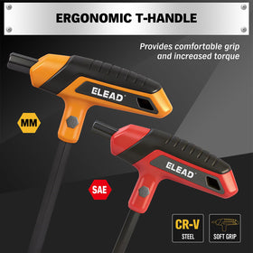 ELEAD ergonomic TPR handles reduce hand fatigue during use.