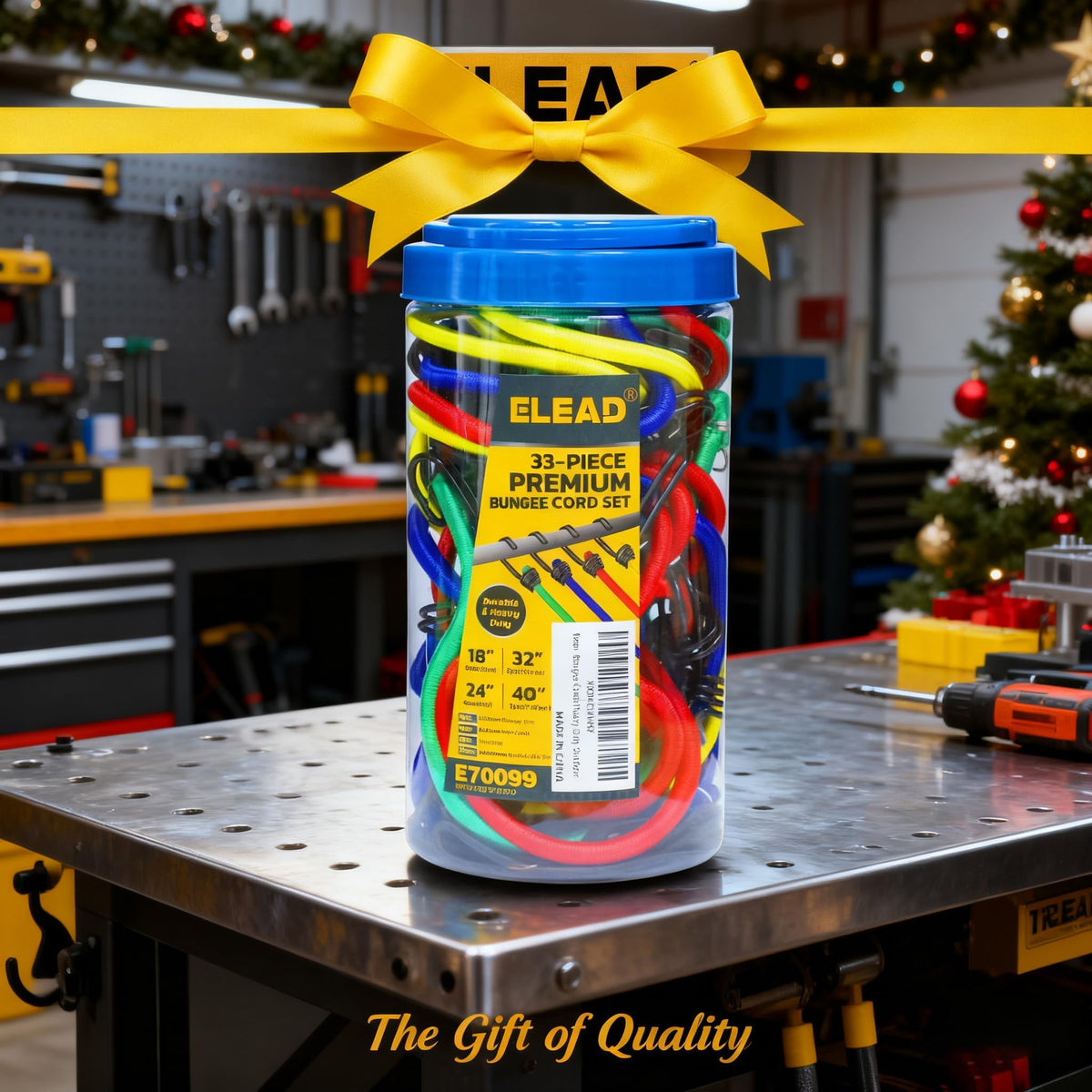 ELEAD compact kit keeps cords neatly stored and ready.