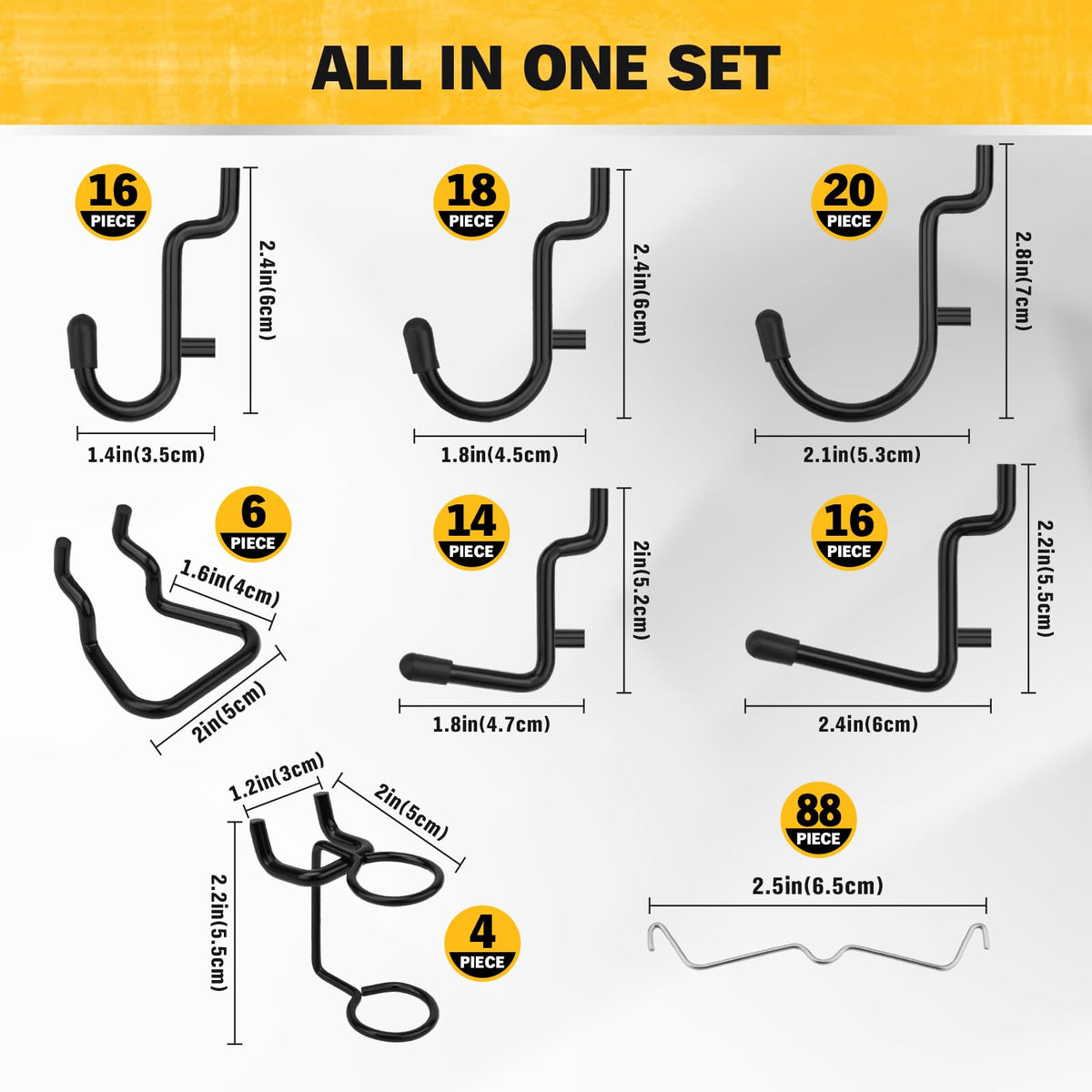 ELEAD curved hooks offer easy access to frequently used pliers and wrenches.