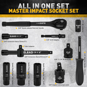 ELEAD deep metric 8mm socket for precise fit in compact spaces.