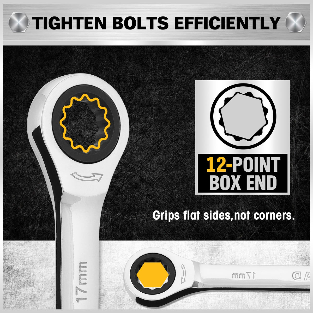 Ergonomic long-handle wrenches provide enhanced leverage and comfort
