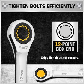 Ergonomic long-handle wrenches provide enhanced leverage and comfort