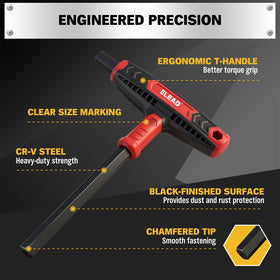 ELEAD ergonomic T-handle grip reduces fatigue during long projects.