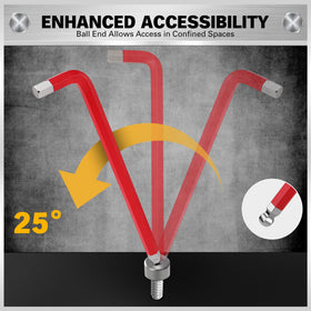 ELEAD extended-length hex wrenches improve access for precise tightening.