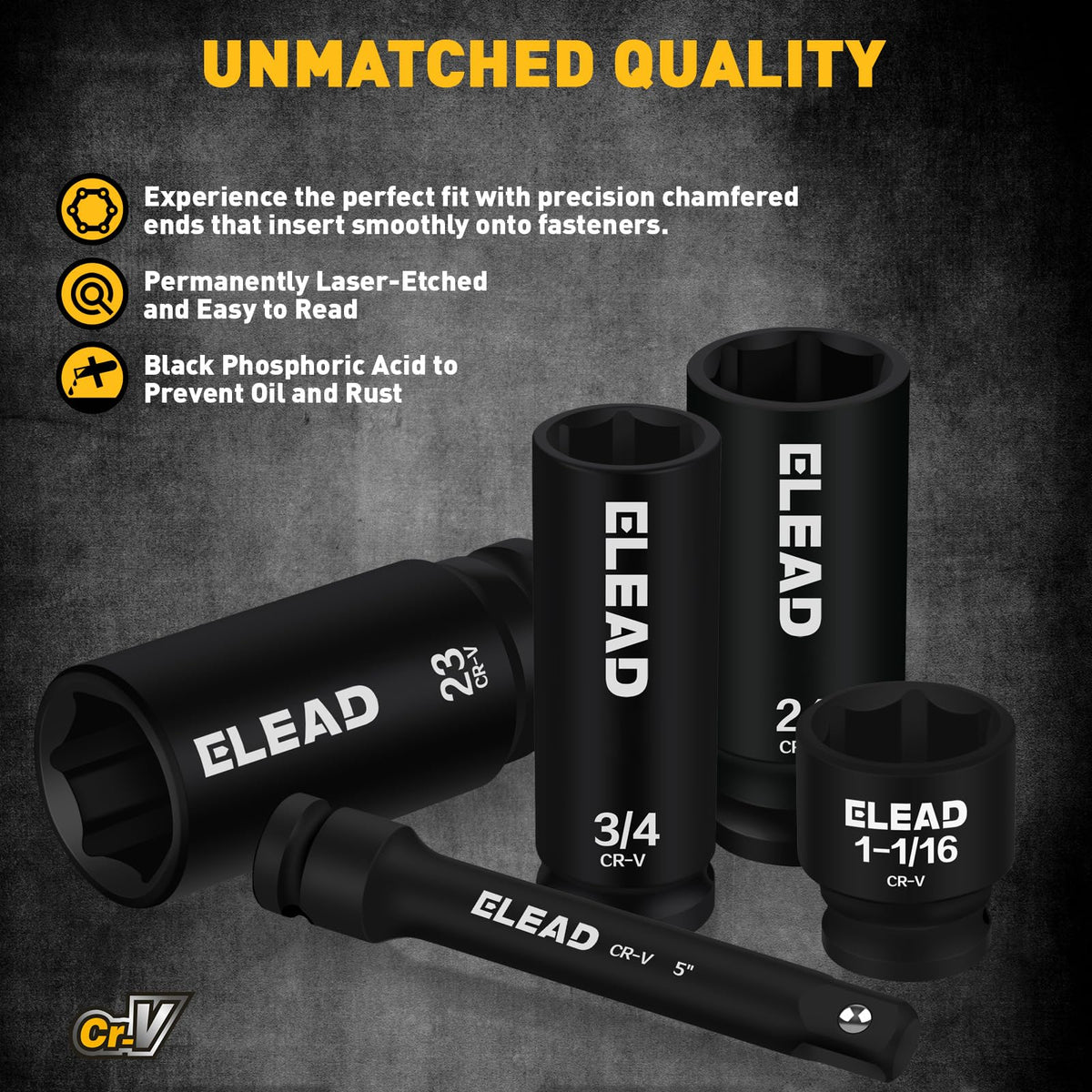 ELEAD extension bars and adapters arranged for flexible reach