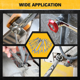ELEAD flare nut wrench set chrome finish resists rust and wear.