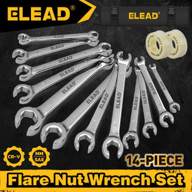 ELEAD flare nut wrench set organizer pouch keeps tools neatly stored.