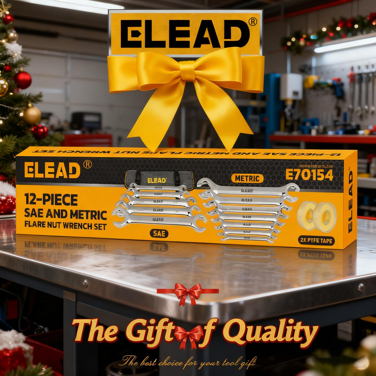 ELEAD flare nut wrench set in compact use reduces effort in cramped spaces.