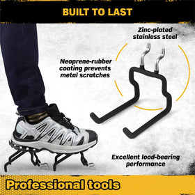 ELEAD pegboard hooks holding heavy tools up to 33 lbs.