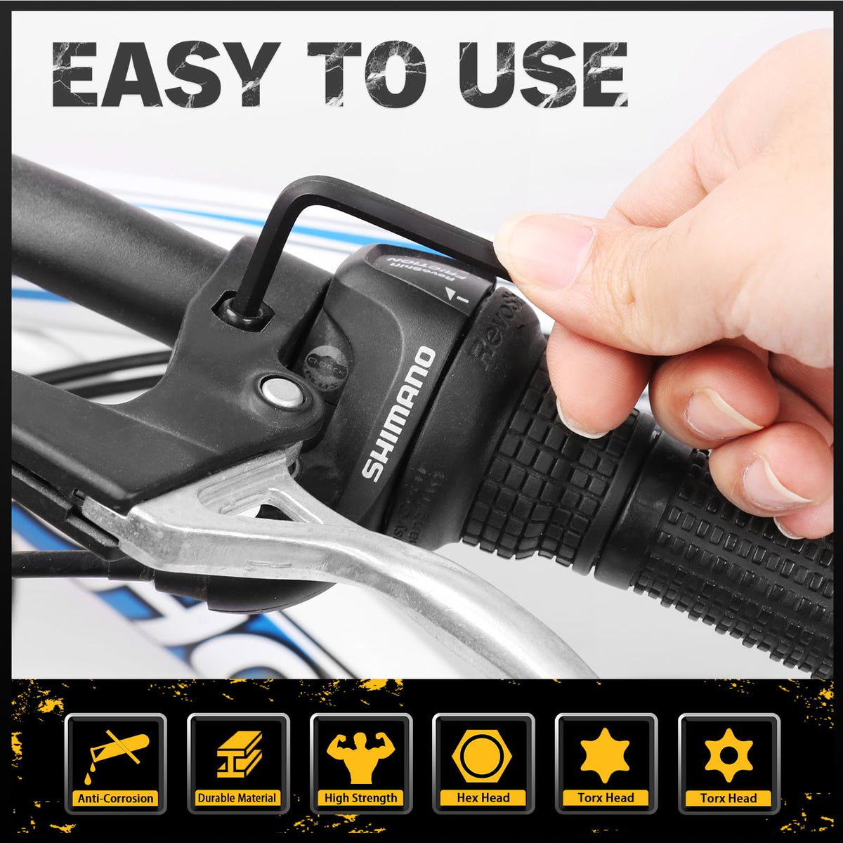 Torque handle in use demonstrates leverage in hard-to-reach areas.