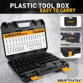 ELEAD hex shank socket adapter adds tool versatility.