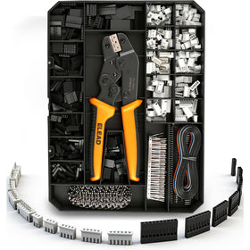ELEAD JST XH 2020-piece kit with ratcheting tool for tidy low-voltage wiring projects.