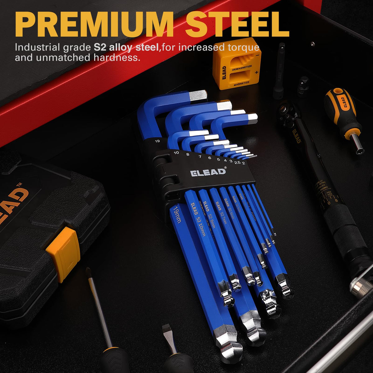 ELEAD jumbo hex key 19mm—high-torque capability for chunky fasteners.
