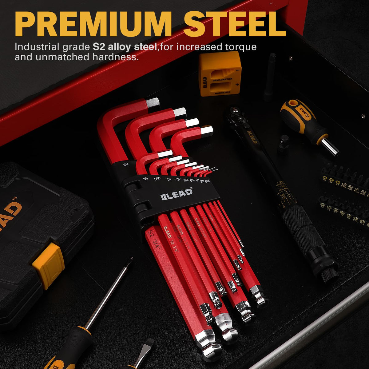 ELEAD large-size hex keys offer professional-grade torque for demanding tasks