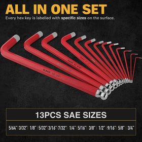 ELEAD hex key in S2 steel with durable, corrosion-resistant finish