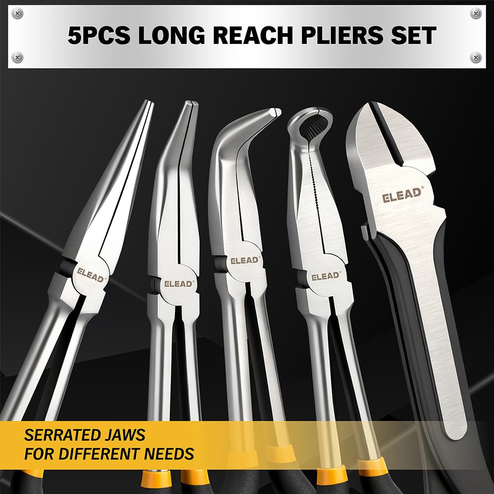 Four magnetic racks keep ELEAD pliers organized and accessible.