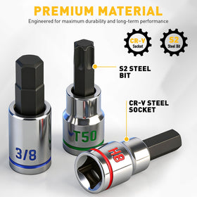ELEAD metric hex sockets 3 to 10 mm for precise metric fasteners