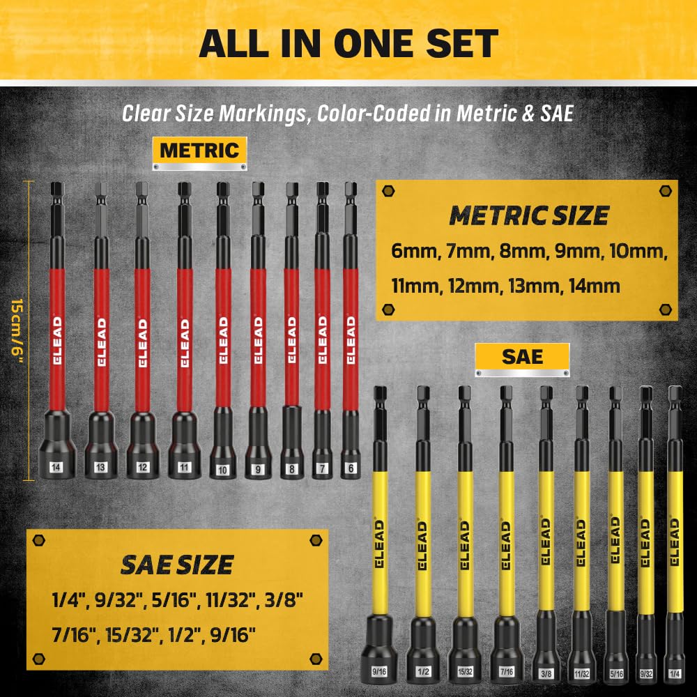 ELEAD magnetic tips hold fasteners for precise installation.
