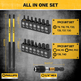 ELEAD quick-change 1/4-inch shank enables fast bit swaps.