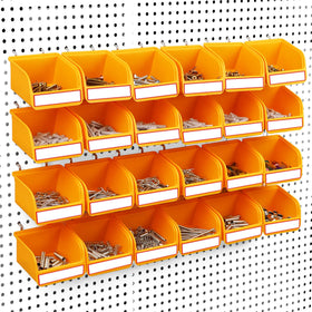 ELEAD pegboard bins 24-pack keep screws and nuts neatly organized
