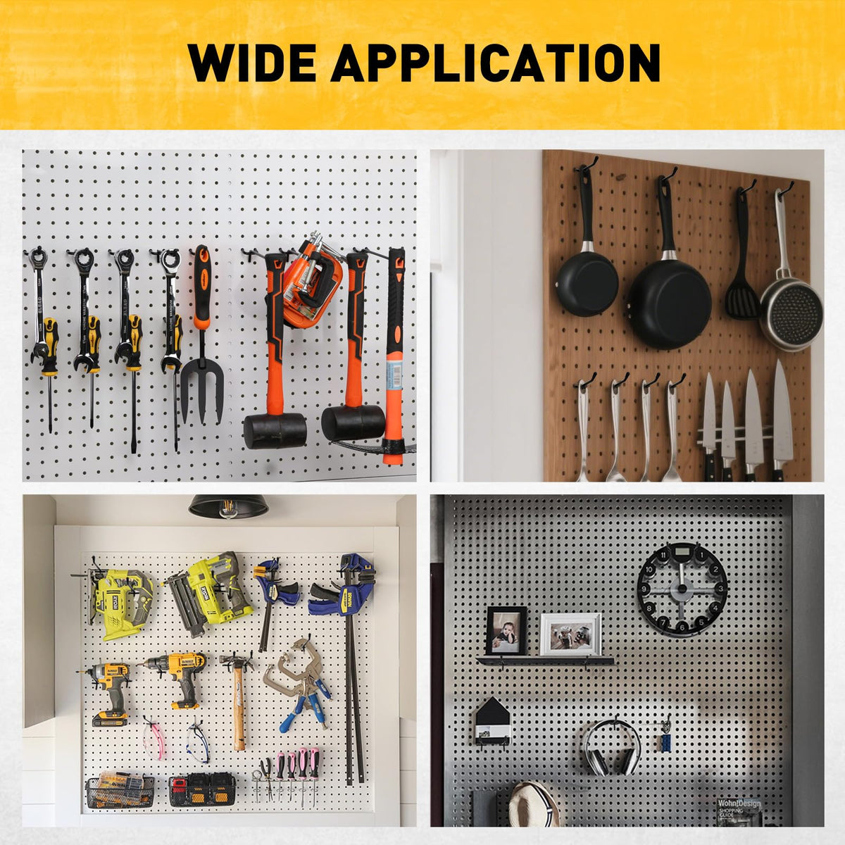 ELEAD pegboard hooks maximize garage workspace and organization
