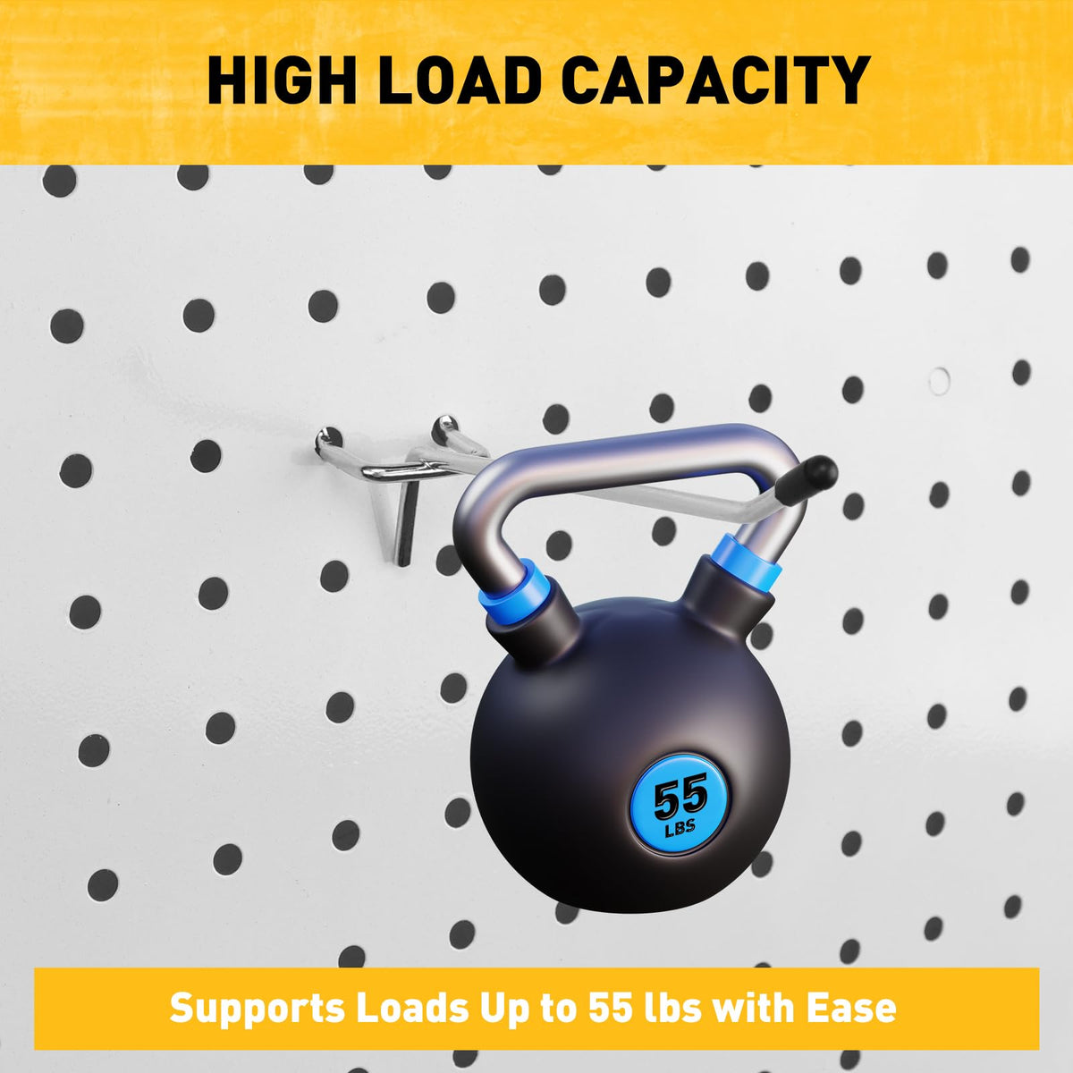 ELEAD pegboard storage setup showcases organized workspace and efficient workflow.