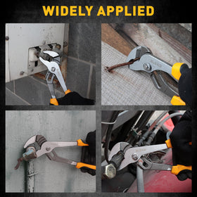 ELEAD groove joint pliers in action on pipes for home repairs