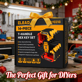 ELEAD portable rack keeps all pieces neatly organized during projects.