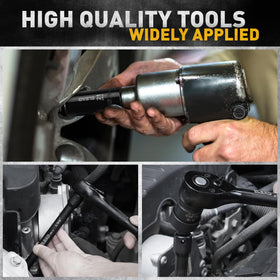 ELEAD quick-release ratchet handle makes socket changes fast.