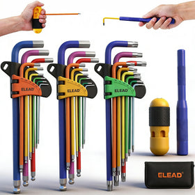 ELEAD rainbow-colored hex and torx set with color labels for quick size selection.