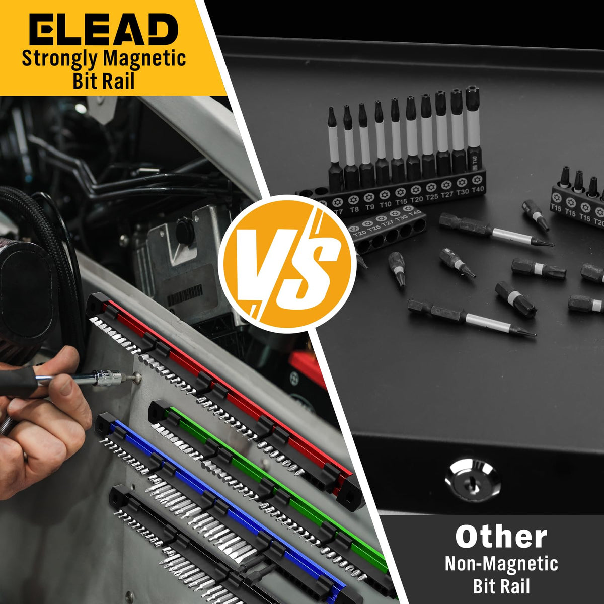 ELEAD rubber-coated bottom protects surfaces from scratches