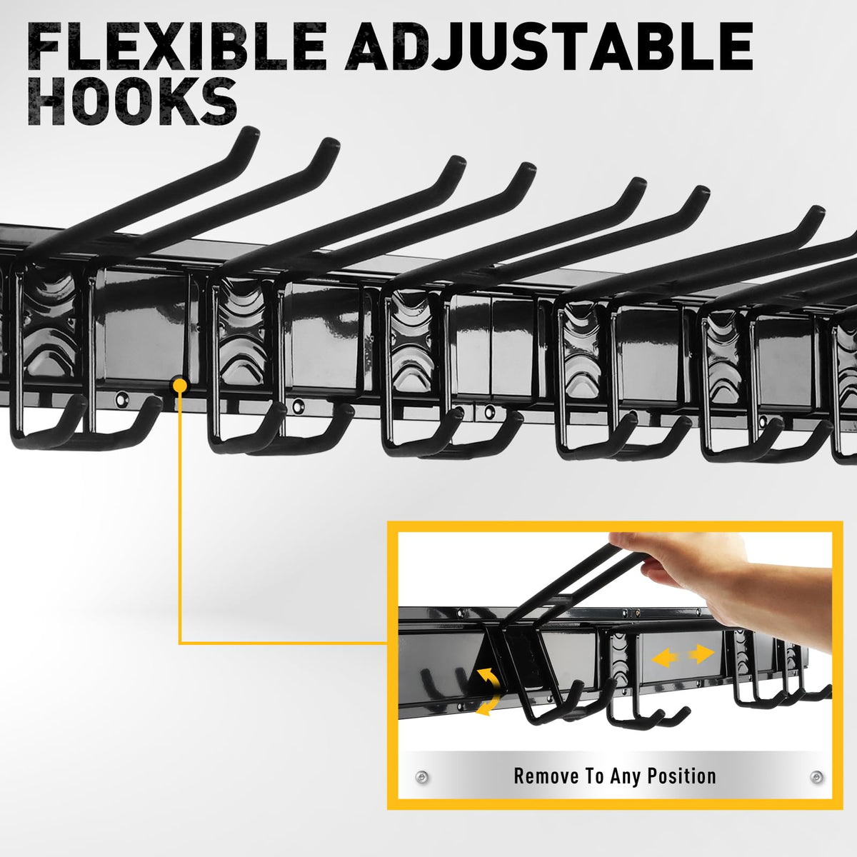 ELEAD rubber-coated hooks prevent scratches on tools.