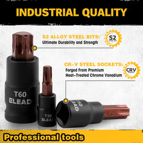 ELEAD S2 alloy steel torx bits resist wear