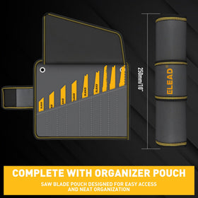 ELEAD storage pouch keeps blades organized and portable.