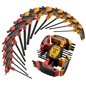 ELEAD T-handle hex wrench set with storage rack for organized home repairs.