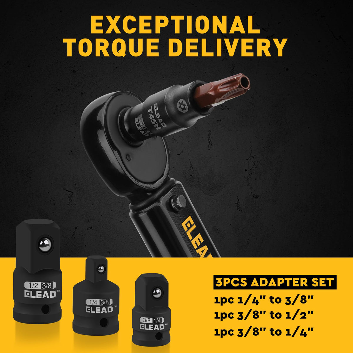 ELEAD 3/8 drive Torx sockets T40–T50 for strong automotive work
