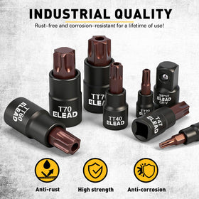 ELEAD laser-etched sizes on sockets speed up setup during repairs