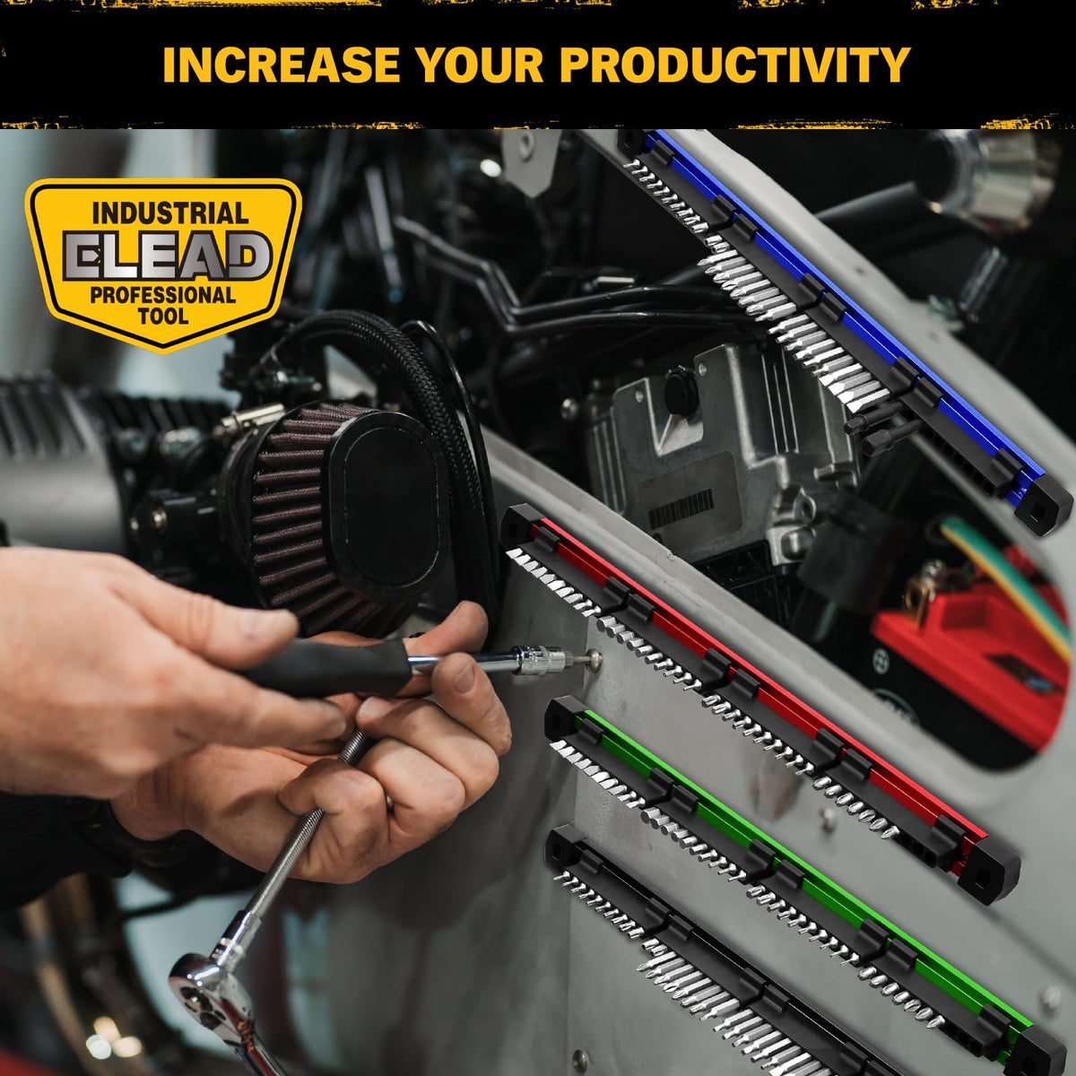 ELEAD versatile placement supports sideways or upside-down mounting