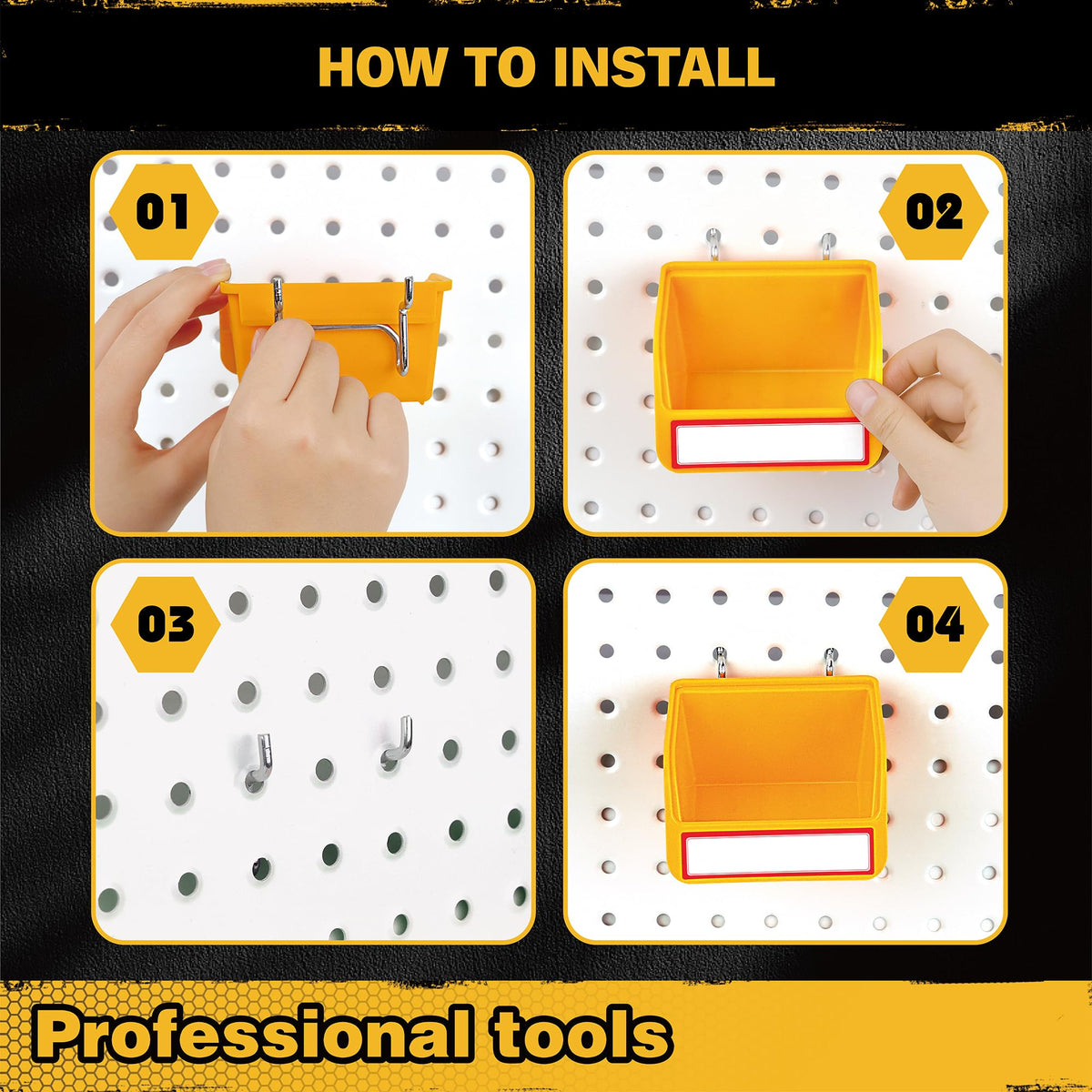 ELEAD wall hooks and shelves expand pegboard capacity