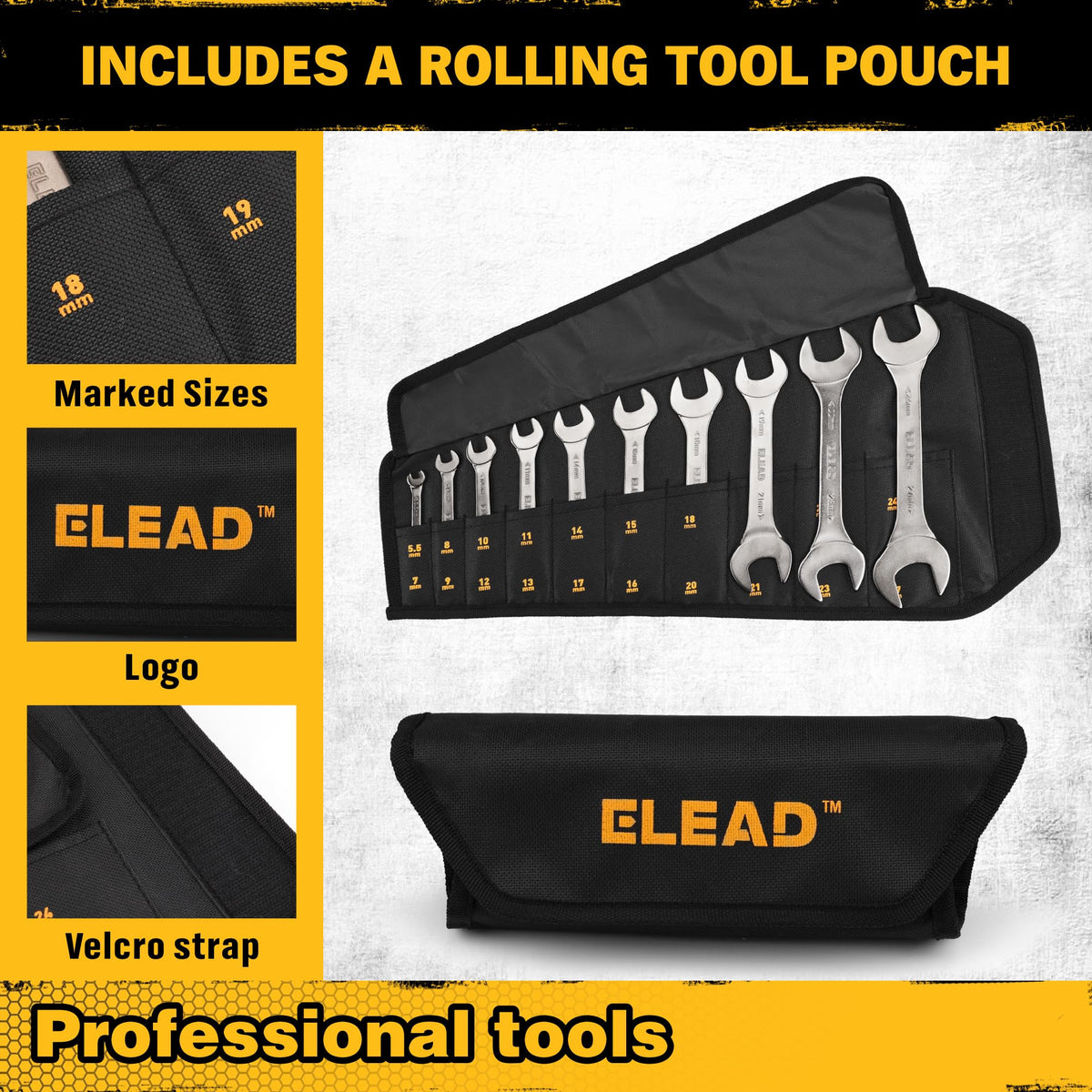 ELEAD wrench jaws providing precise fit and secure grip