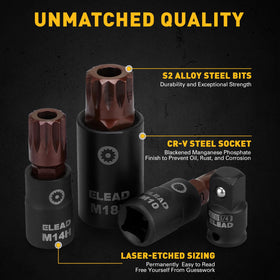 Precision-machined tips and chamfered edges promote smooth, safe engagement.