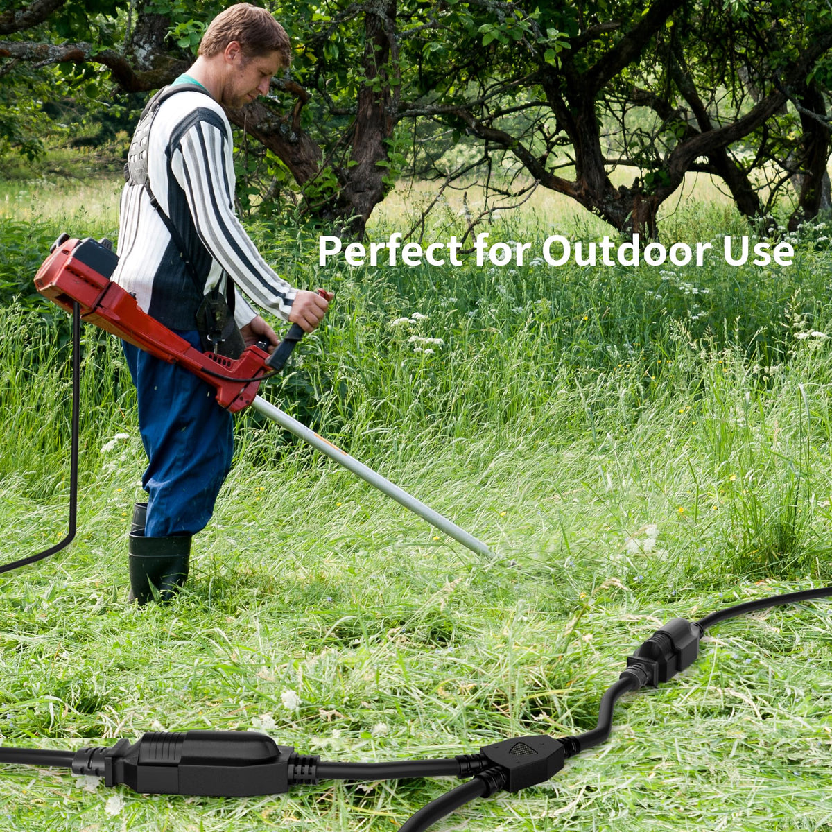 Elecan 3-prong male to 2 female ports for flexible power access