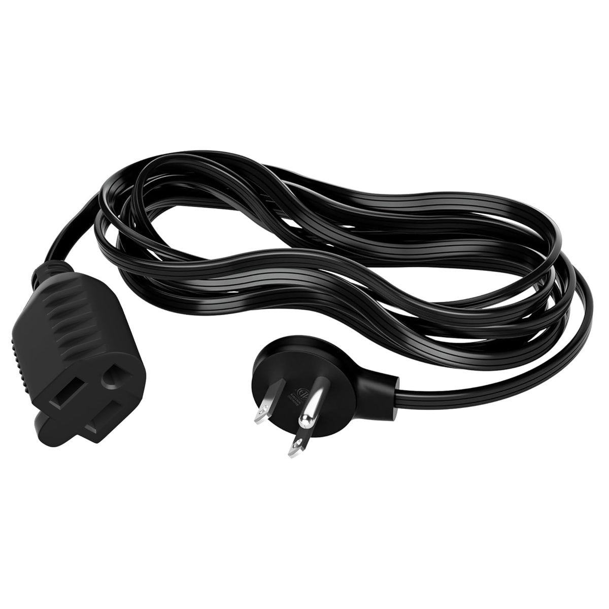 Elecan flat plug design sits flush to wall, saving outlet space.