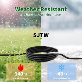 Elecan SJTW 16 AWG cord for reliable outdoor-ready performance