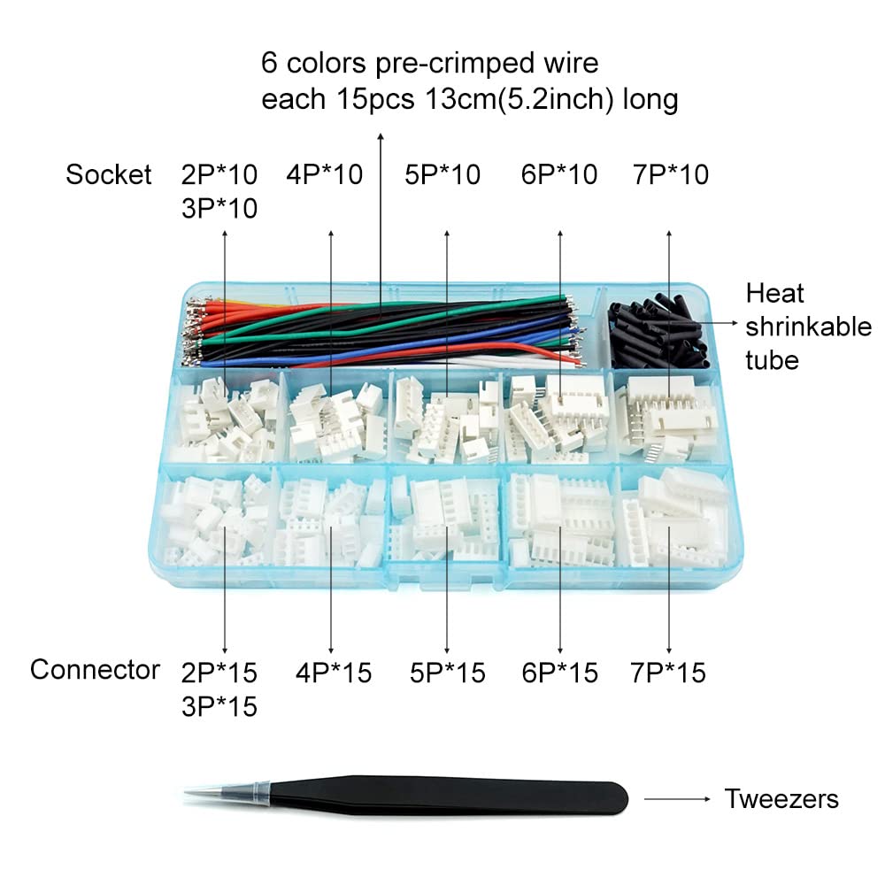Elechawk pre-crimped wires set highlights 90pcs for easy, reliable connections.