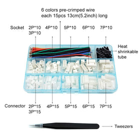 Elechawk pre-crimped wires set highlights 90pcs for easy, reliable connections.