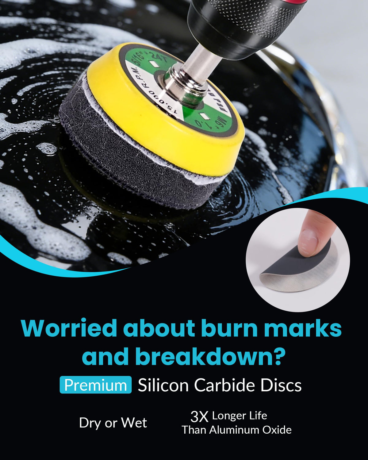 Elechiakan buffing pads and wool pad enable versatile polishing tasks