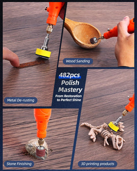 Elechiakan multisurface polishing kit supports resin, wood, and metal work.