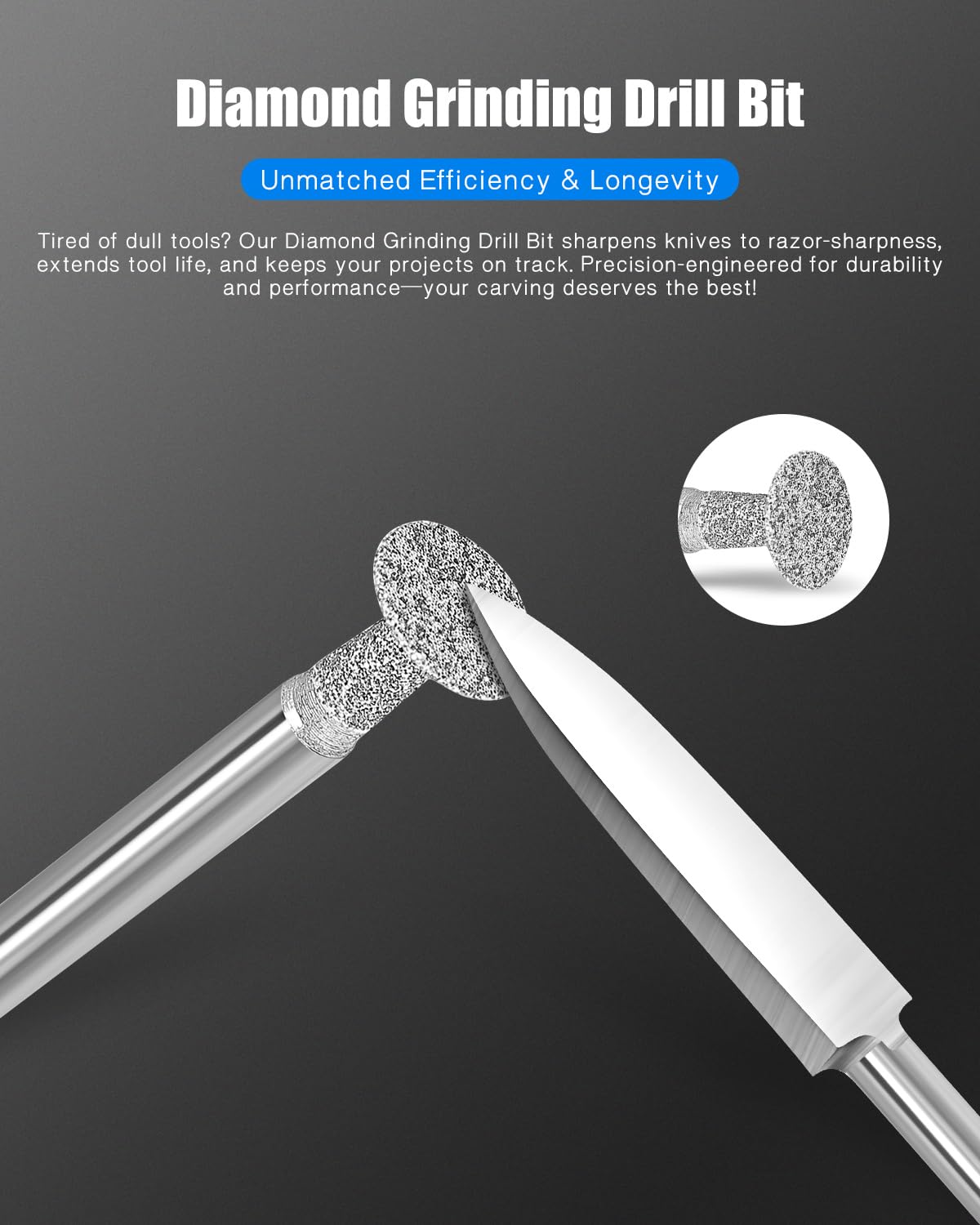 Elechiakan 1/8-inch shank fits standard rotary tools for softwood and plastic work.